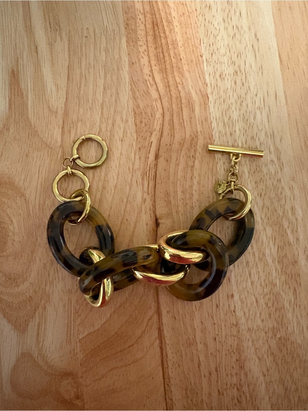 J. Crew Tortoise Chainlink Bracelet. Like New.